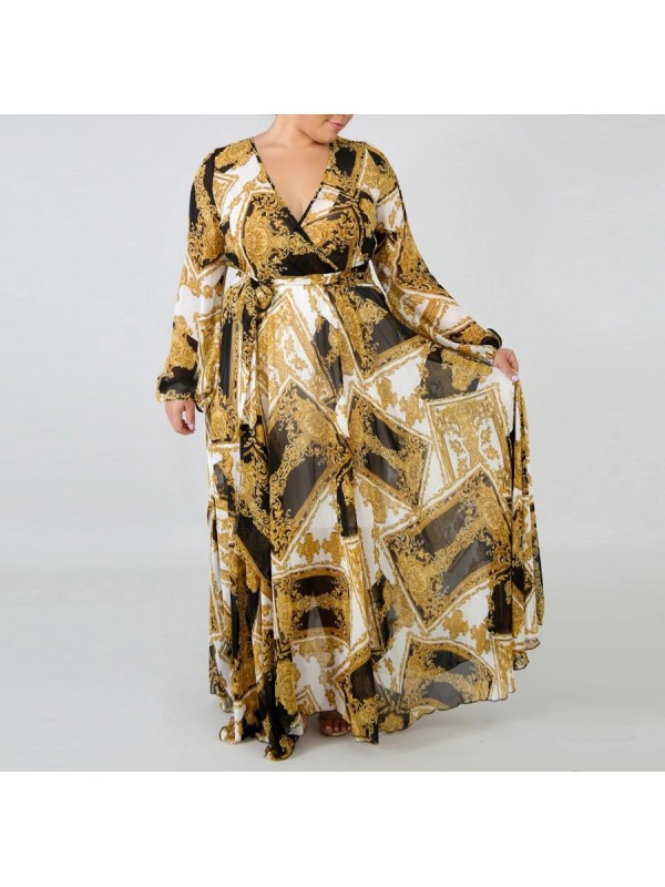 Vestito Donna Lungo Plus Taglie Grandi Woman Oversize Maxi Dress OS120013B f7